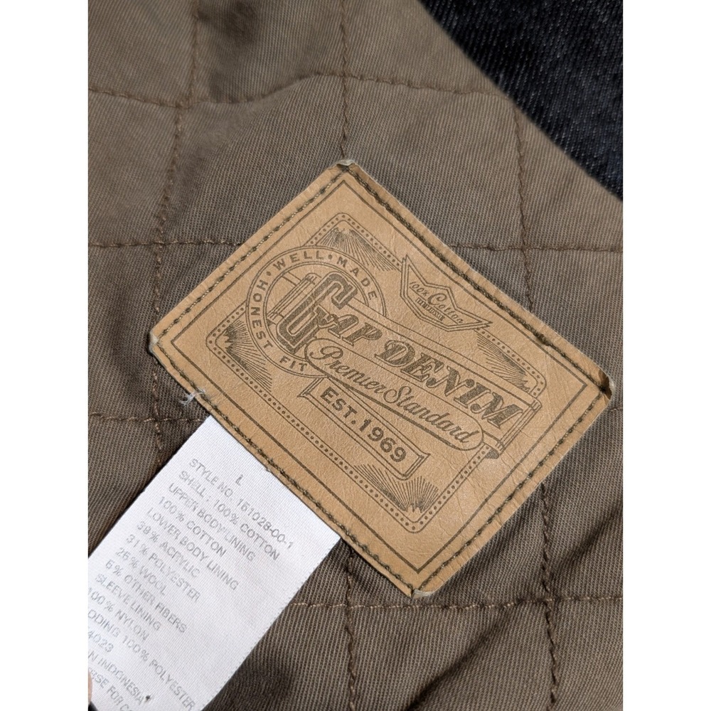 Gap Denim Mens Chore Coat Barn Jacket Plaid Wool Lined Vintage Faded - Picture 2 of 6